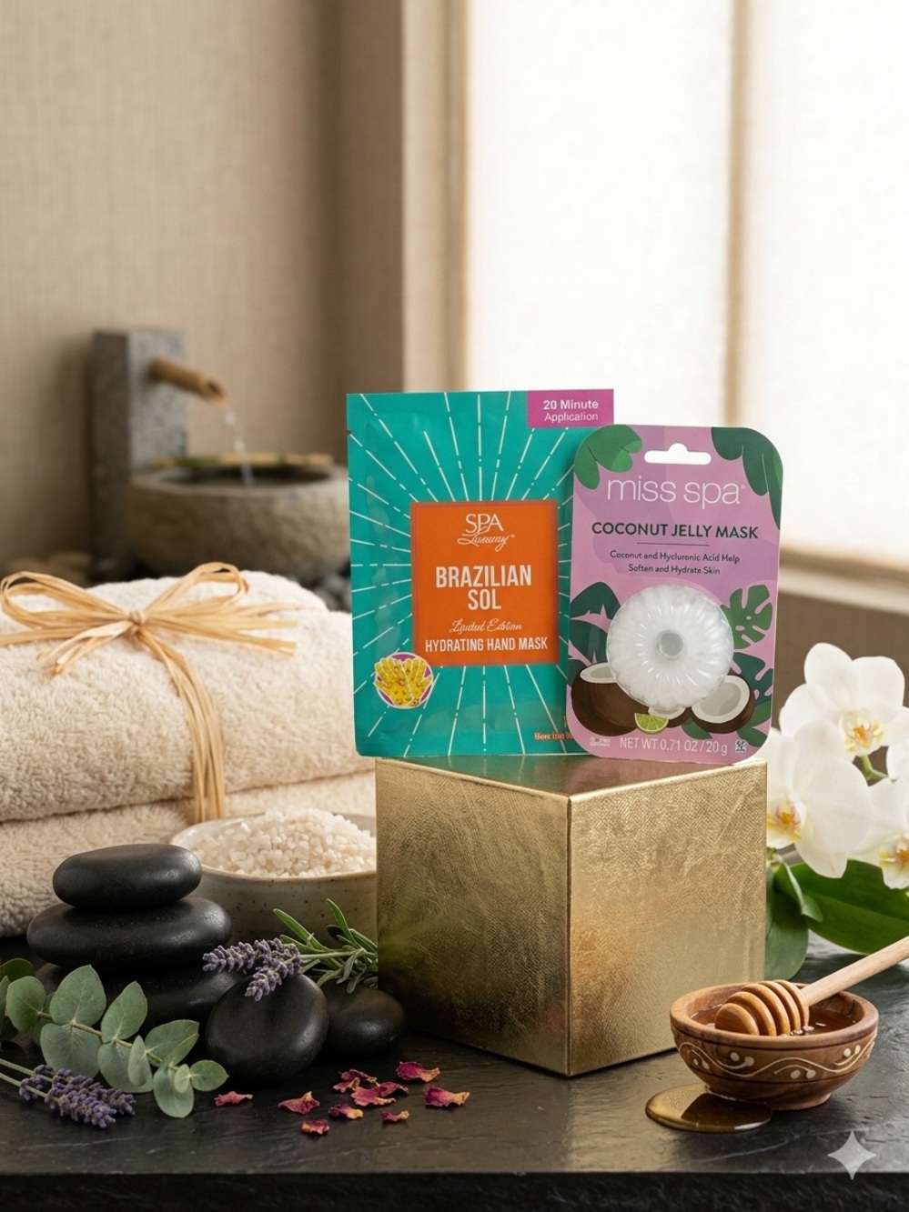 Miss Spa Coconut Jelly Mask & Brazilian Sol Hydrating Hand Mask